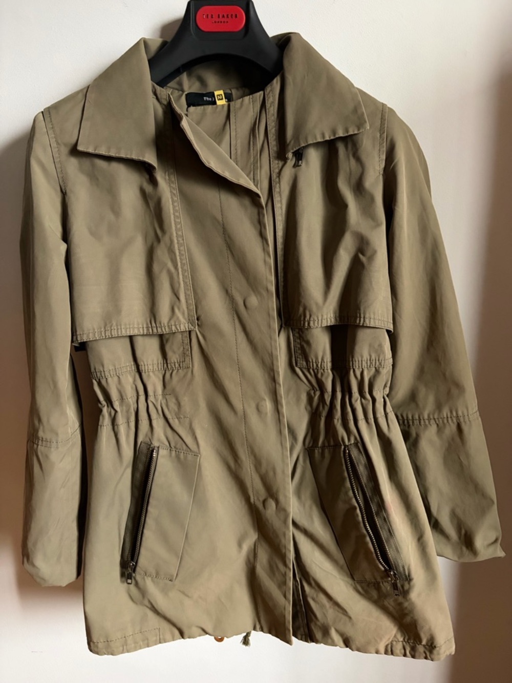 The Kooples Olive Green Trench Coat Size Small